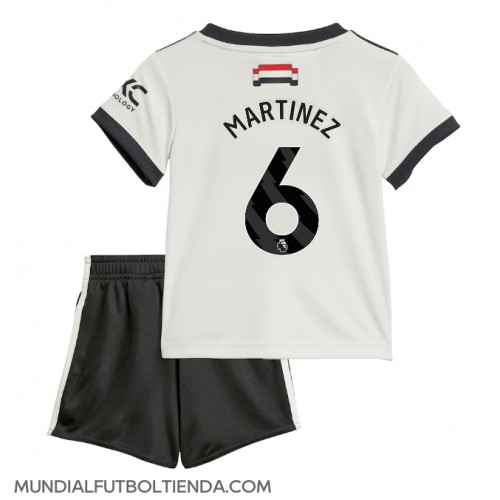 Camiseta Manchester United Lisandro Martinez #6 Tercera Equipación Replica 2024-25 para niños mangas cortas (+ Pantalones cortos)